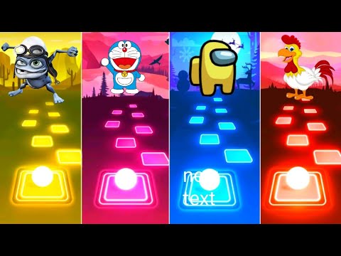 crazy frog songs vs Doraemon vs among us vs chicken song vs Tiles Hop Edm Rush/New Music Games