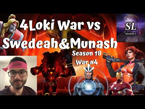 4Loki War vs Swedeah&Munash! High Tier Season 18 War #4! - Marvel Contest of Champions