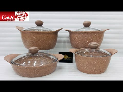 O.M.S Collection/Granite Cookware set/Onemore crockery/ wholesale/Multi functional/Turkey set/