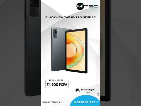 Blackview Tab 60 Pro Neuf 4G - 12 GB - 128 GB - 12 GB - 128 GB - 10'1 Pouces - 7700 mAh