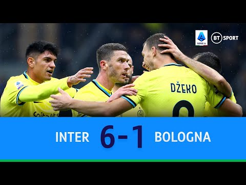 Inter vs Bologna (6-1) | Edin Džeko scores wonder volley! | Serie A Highlights