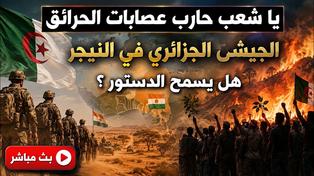الجيش الجزائري في النيجر، هل يسمح الدستور ؟ يا شعب حارب عصابات الحرائق