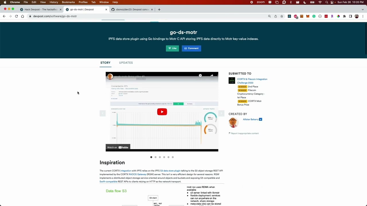 Hack Devpost proposal: Purchase-able items from completed project pages