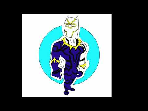 Drawing black panth l Coloring black panther.