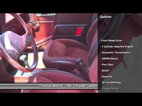 Thumbnail for 1987 Chrysler Lebaron Base 4d Sedan Somerville NJ 08876 by Chrysler