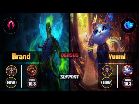 GrandMaster BRAND [Dark Harvest] (Support) VS  YUUMI - Grandmaster EUW Patch 10.3