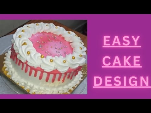 how to make half kg cake designs #cakedecoration #manmeet_cooking