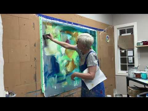 Mystery - How I created a large Intuitive abstract painting without any references