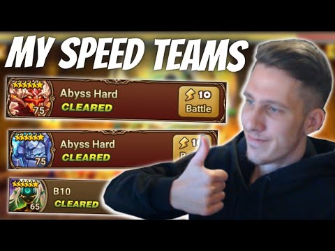 MY ABYSS AND SPIRITUAL REALM SPEED TEAMS (Summoners War)