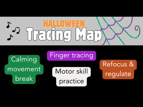 Musical Tracing Map - Halloween Movement Break - Calming Activity for the Classroom