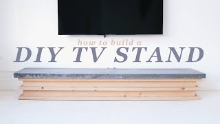 How To Build a 2x4 and Concrete TV Stand / Media Console