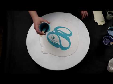 (455) Huge Swipe with SheleeArt Recipe! Prussian Blue and Ocean Green Swipe, Fluid Acrylic Pouring