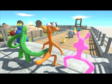 5X RAINBOW FRIEND DEATH RUN - Animal Revolt Battle Simulator