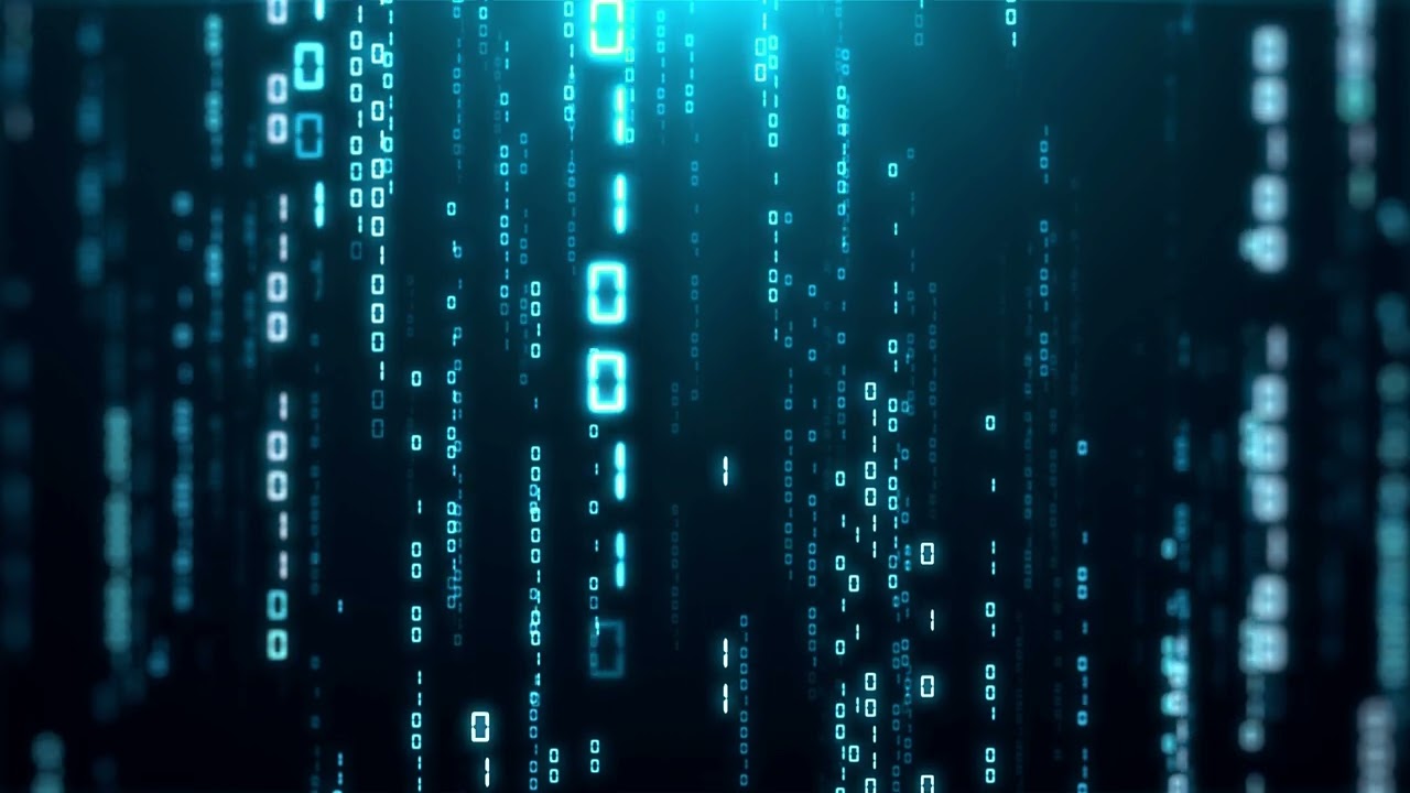 vecteezy binary code matrix background with numbers moving downward on screen digital data stream ef