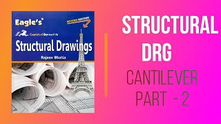 RCC DRAWING, cantilever beam drawing L-section & X-section drawing | Design of cantilever beam