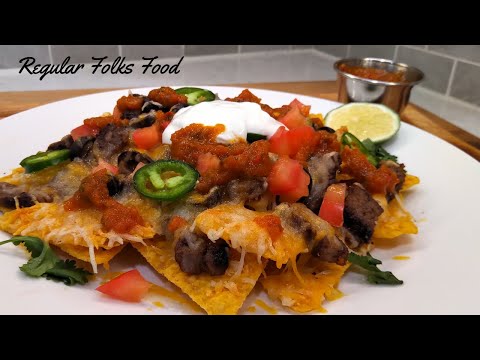 Chipotle Garlic Steak Nachos