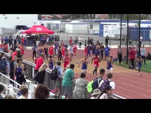 FSB 100m vs Fountain Valley 4-22-15 - Los Alamitos Boys