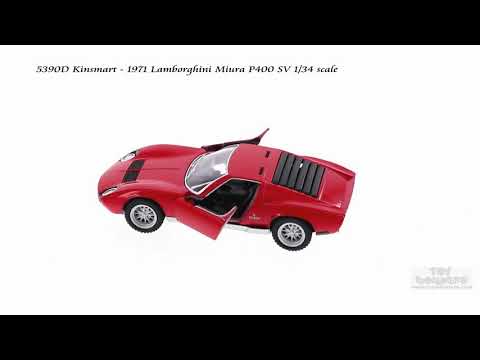 Металлическая машинка Kinsmart 1:34 «1971 Lamborghini Miura P400 SV» KT5390D, инерционная / Микс