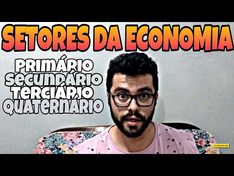 Setores da economia: PRIMÁRIO, SECUNDÁRIO, TERCIÁRIO e quaternário.
