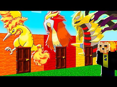 NÃO ESCOLHA A PORTA DO MOTOQUEIRO FANTASMA ERRADA NO MINECRAFT!! (POKÉMON LENDÁRIO)