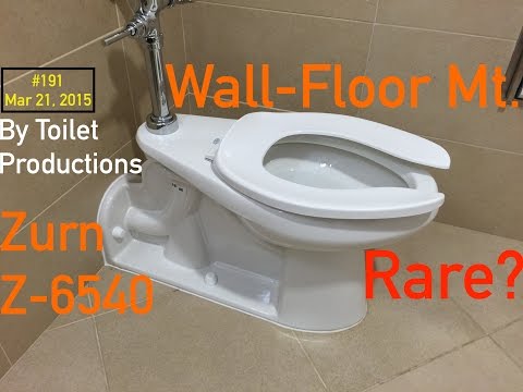 A uncommon new zurn floor-wall mount toilet