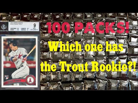 I BOUGHT EVERY PACK OF THE 2011 TOPPS UPDATE CATCHING MIKE TROUT ROOKIE CARD MYSTERY PACKS!