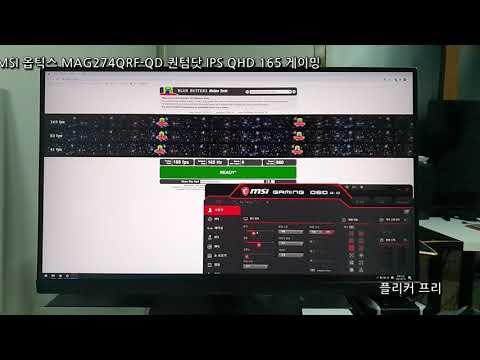 MSI 옵틱스 MAG274QRF-QD 퀀텀닷 IPS QHD 165 게이밍: 성능 테스트