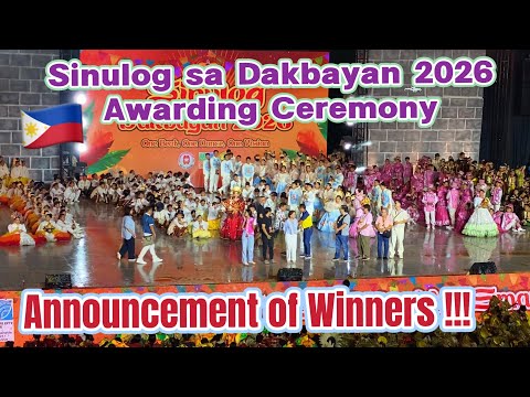 Sinulog sa Dakbayan 2026 WINNERS ANNOUNCEMENT @ Cebu City Sports Center  Sinulog Festival Pit Senyor