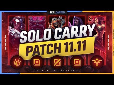 3 BEST SOLO CARRY Champions for EVERY ROLE in PATCH 11.11 - League of Legends