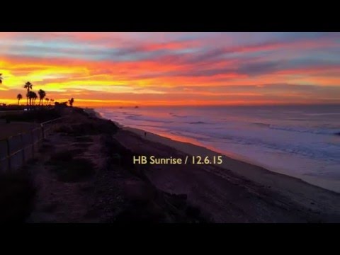 HB SUNRISE 12/6/15 - Sunrise At The Huntington Beach Cliffs