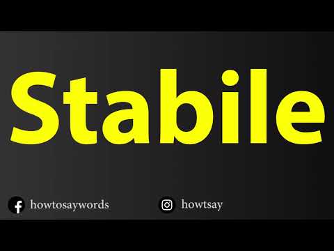 How To Pronounce Stabile