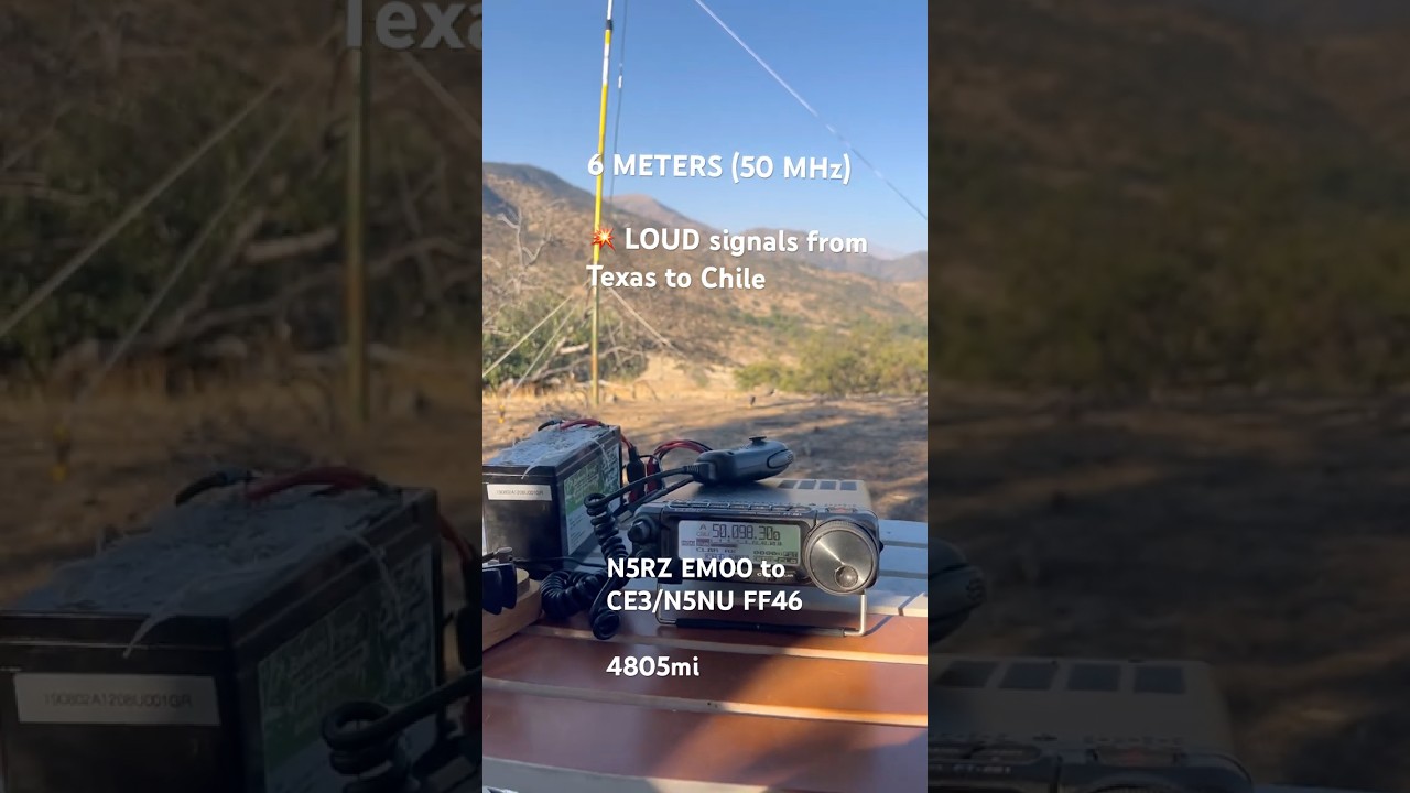 6 Meter TEP propagation:  Opening from US to Chile #pota #vhf #yaesu #hamradio #morsecode