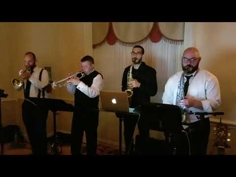 Some Assembly Required - Wedding Band 9-6-19 - Eric One handed trumpet dance