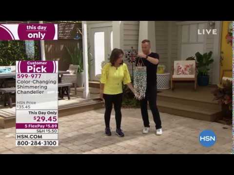 Chad Allen (TVchad) presenting the color changing shimmering chandelier with Alyce on HSN