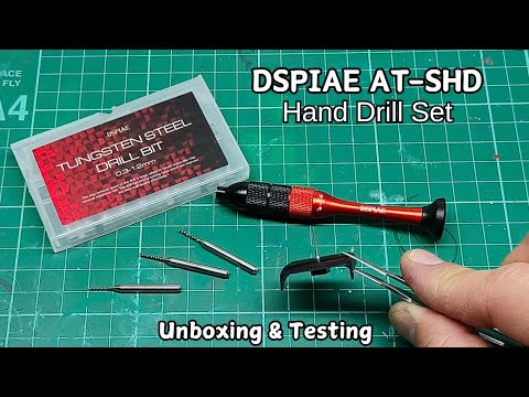 Dspiae AT-SHD Hand Drill Set Unboxing and Testing | scale modeling