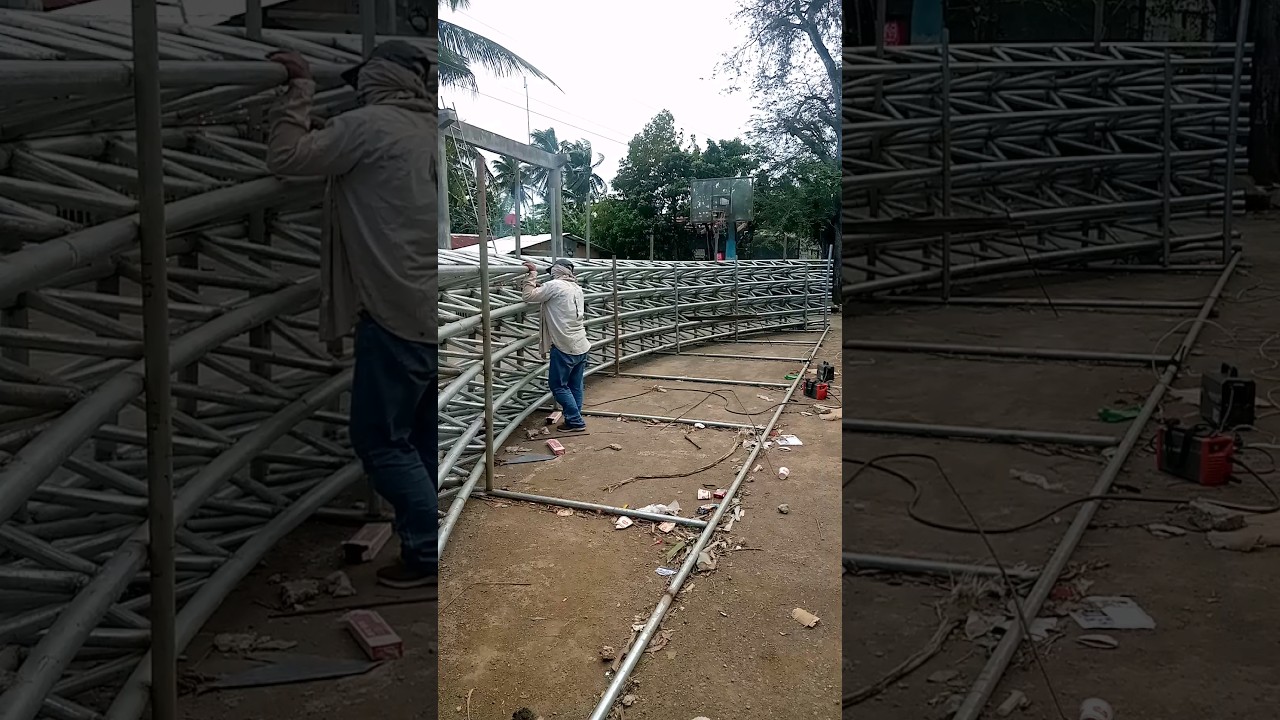 Curved Roof Truss Design | steel truss #shorts #viral