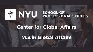 M.S. in Global Affairs - Prepare for an impactful career!