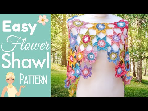, title : 'Never Ending Flower Shawl Crochet 🌸 Easy Crochet Floral Shawl Tutorial'