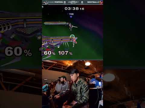 WESTBALLZ AND PEWPEWU PLAY AT TOURNEY IN 2025!!!!!🔥😱🤯 #shorts #gaming #smashbros #ssbm #melee