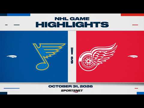 NHL Highlights | Blues vs. Red Wings - October 31, 2026
