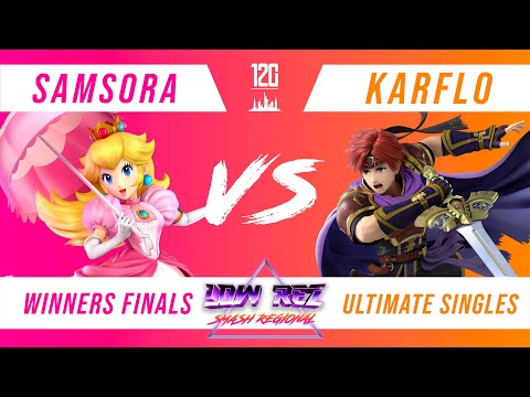 Low Rez Smash Ultimate Regional - Samsora (Peach) v. Karflo (Roy) - Winners Finals - 12G x BrookLAN