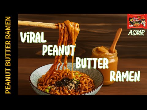 Viral Peanut Butter 2X Buldak Ramen | Spicy, Nutty, Addictive Noodles 🔥🥢