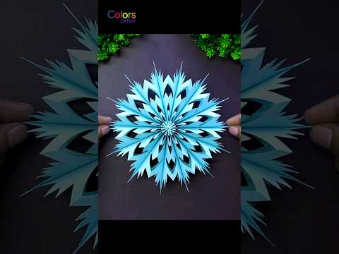 3D Paper Snowflakes❄️Christmas Decoration Ideas with Paper #christmas #diy