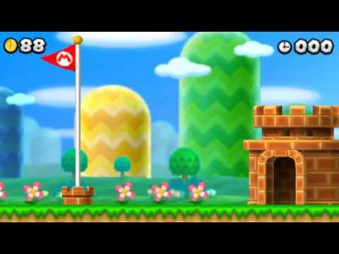 New Super Mario Bros. 2 - 100% Walkthrough - Intro & World 1 (All Star Coins & Secret Exits)