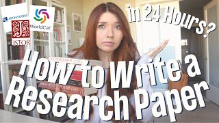 How To Write a Research Paper QUICKLY | Advice from a PhD Student