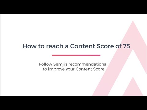 How to improve your Content Score? (EN)