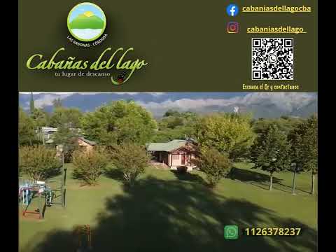 CABAÑAS DEL LAGO-LAS RABONAS - CORDOBA | VISTA CON DRON -NUESTRAS REDES SOCIALES Y QR WHATSAPP