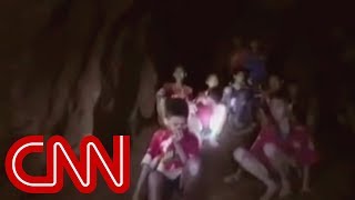 See moment divers reach teens trapped in cave