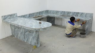 Download lagu Ideas Design Kitchen Table Modern || Building & Install Kitchen Table With Ceramic Tiles mp3