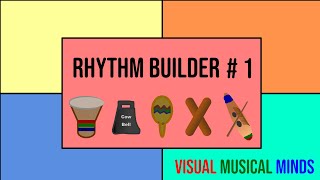 Rhythm Builder #1: Drum, Cow Bell, Maraca, Claves, Guiro